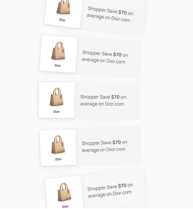 Shoppers save $70 on average on Dior.com